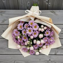 Букет цветов из:  Розы и Хризантемы в Солуно-Дмитриевском