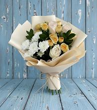 Букет цветов из:  Розы и Хризантемы в Солуно-Дмитриевском