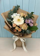 Букет цветов из:  Герберы и Хризантемы в Солуно-Дмитриевском