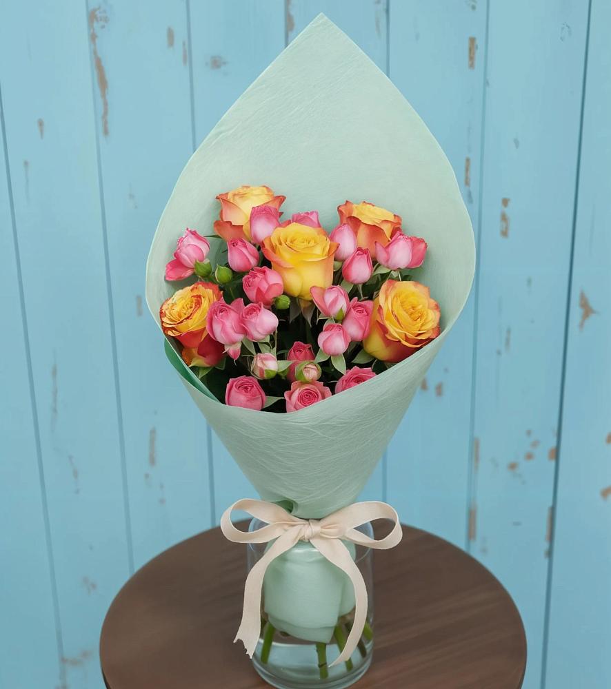 Букет цветов из: Розы в Солуно-Дмитриевском