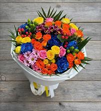 Букет цветов из:  Розы и Хризантемы в Солуно-Дмитриевском