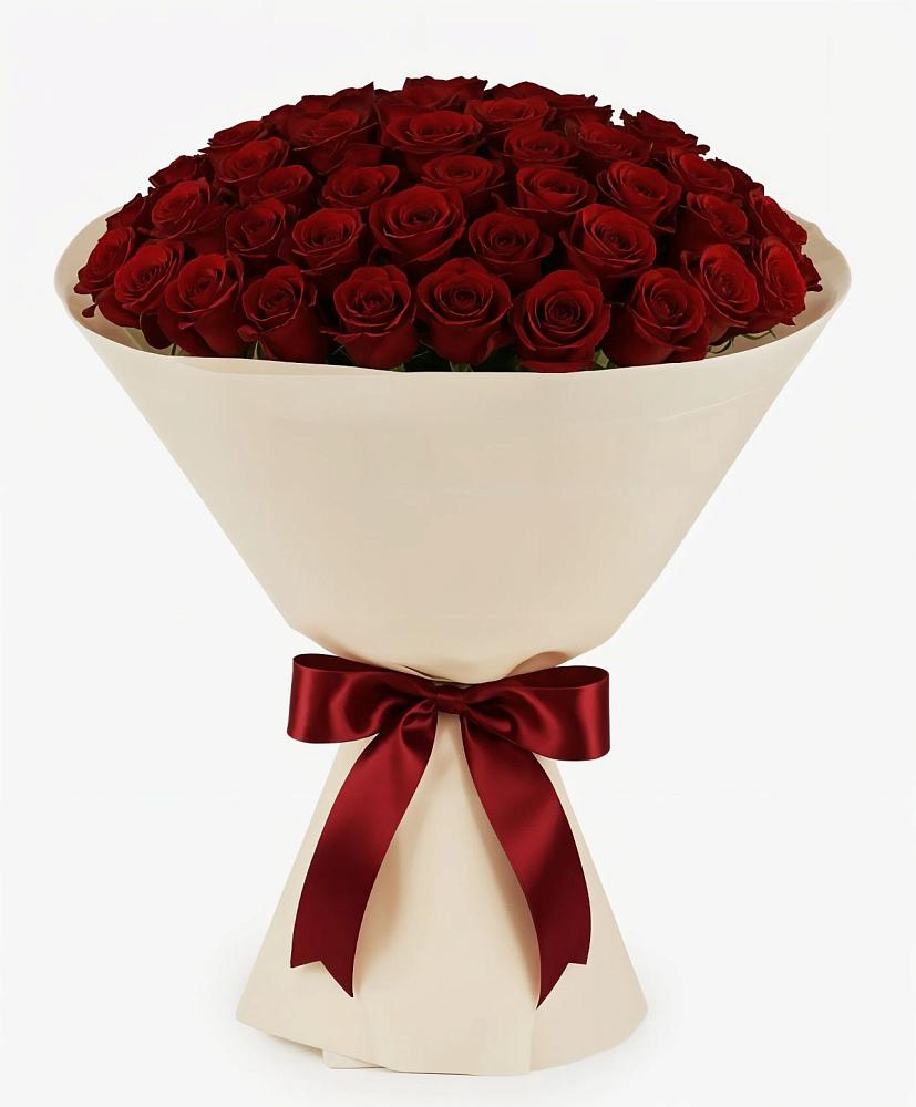 Букет 101 Бордовая роза Блэк Бакарра в Солуно-Дмитриевском